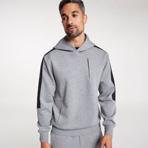 VRST Men’s Pinnacle Fleece Hoodie Mid Heather Gray Zipper Pockets Size Large